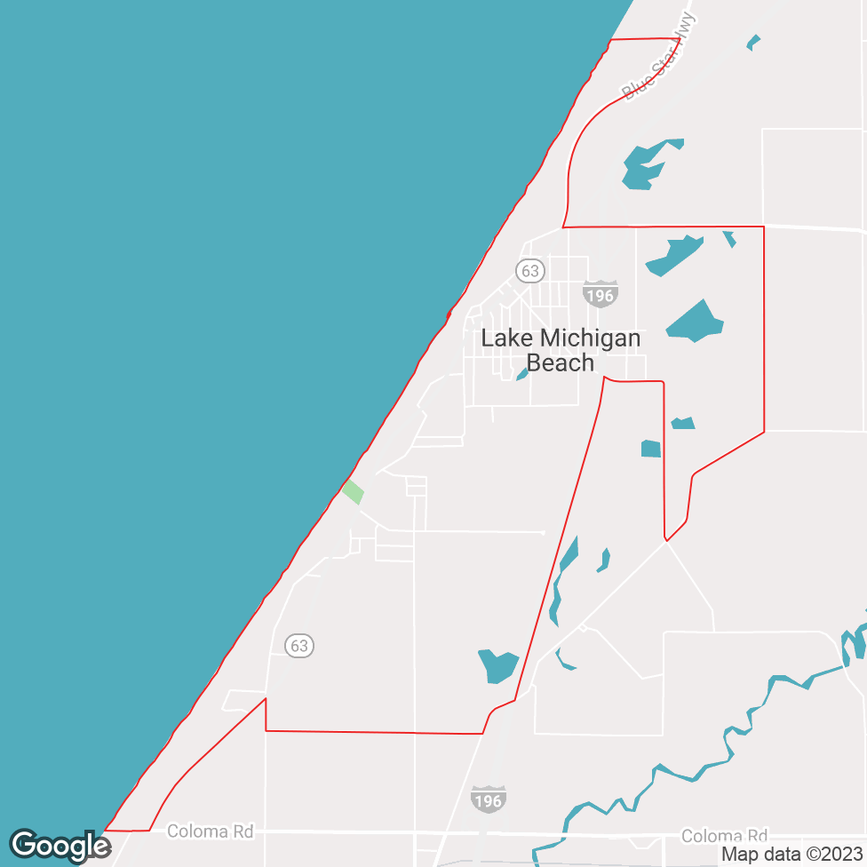 Lake Michigan Beach map