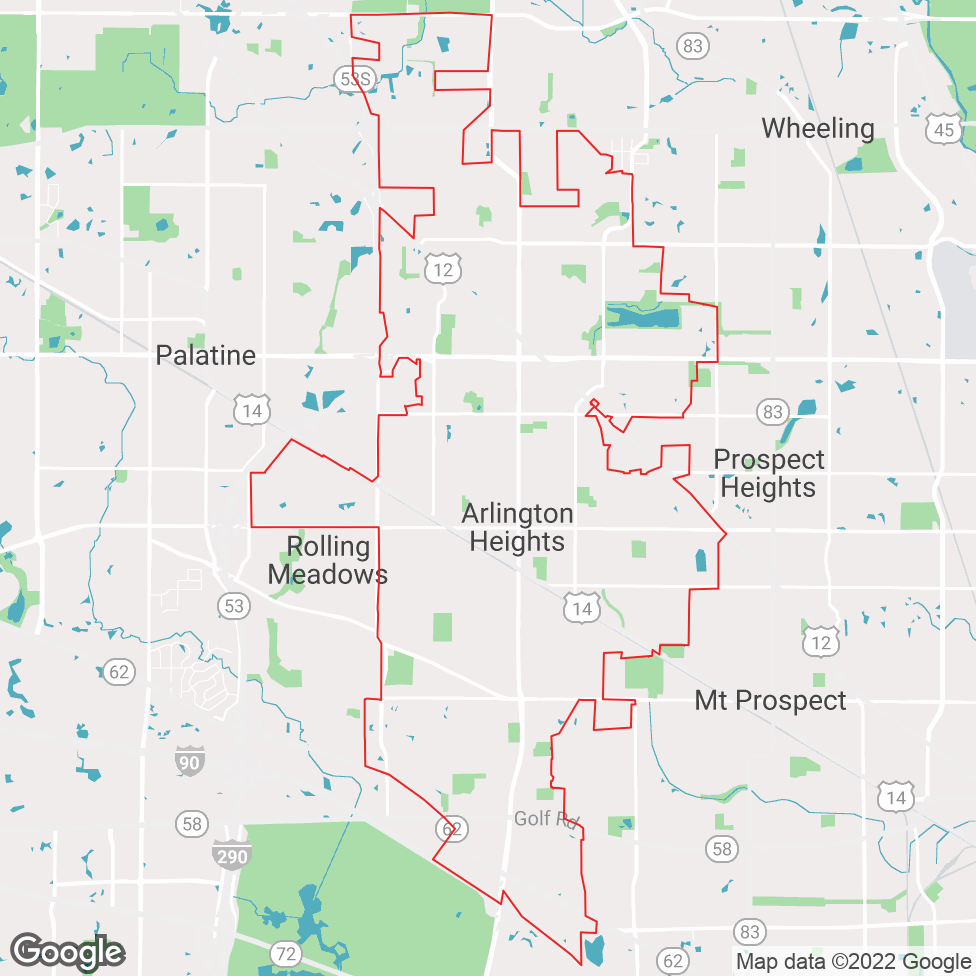 Arlington Heights map