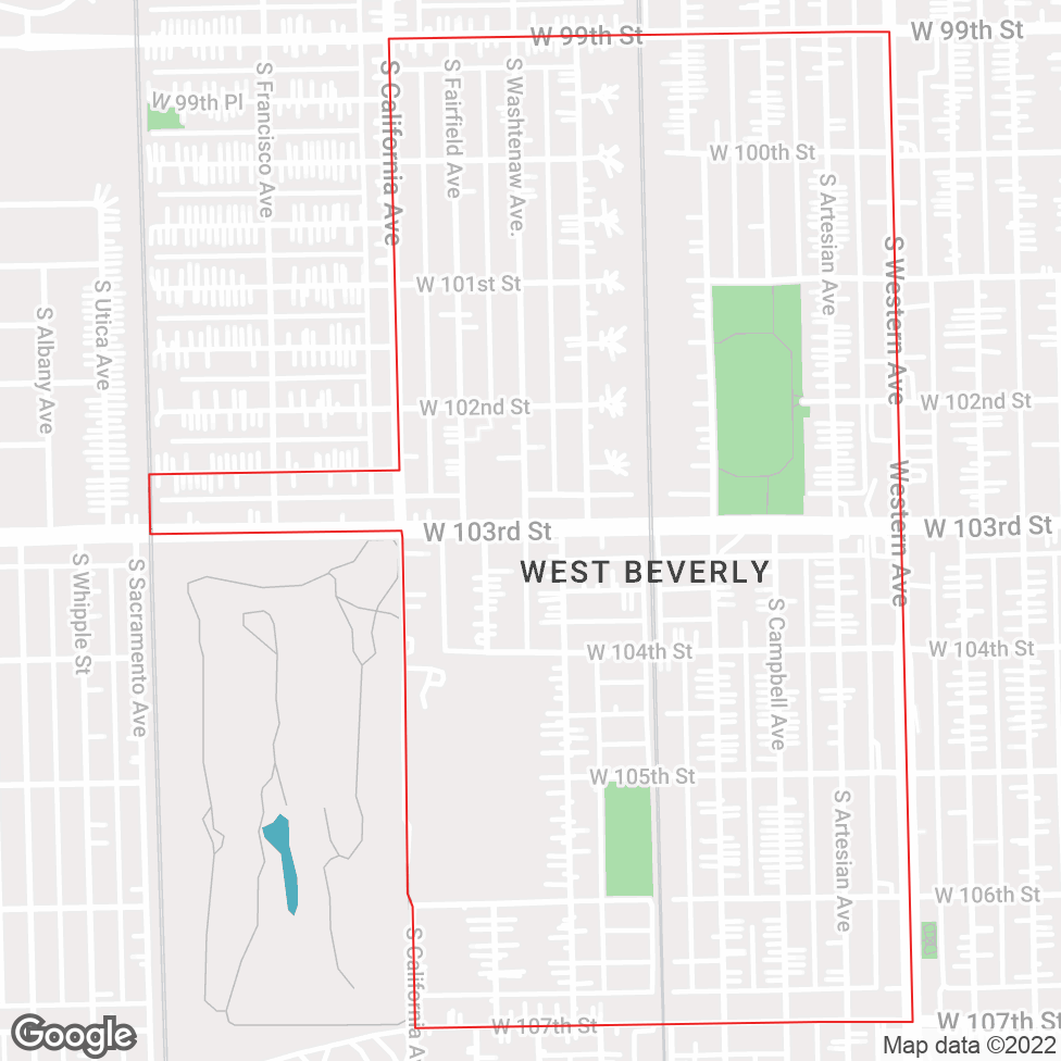 West Beverly map