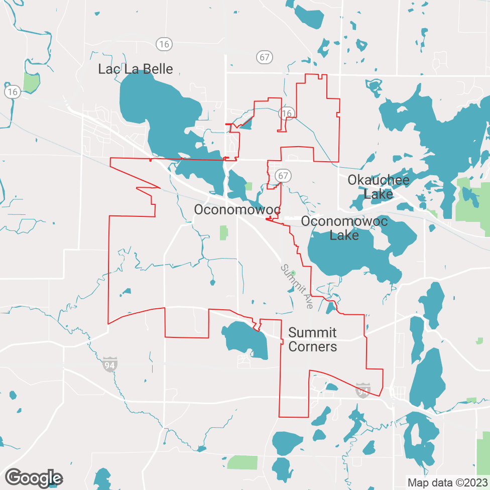 Oconomowoc map