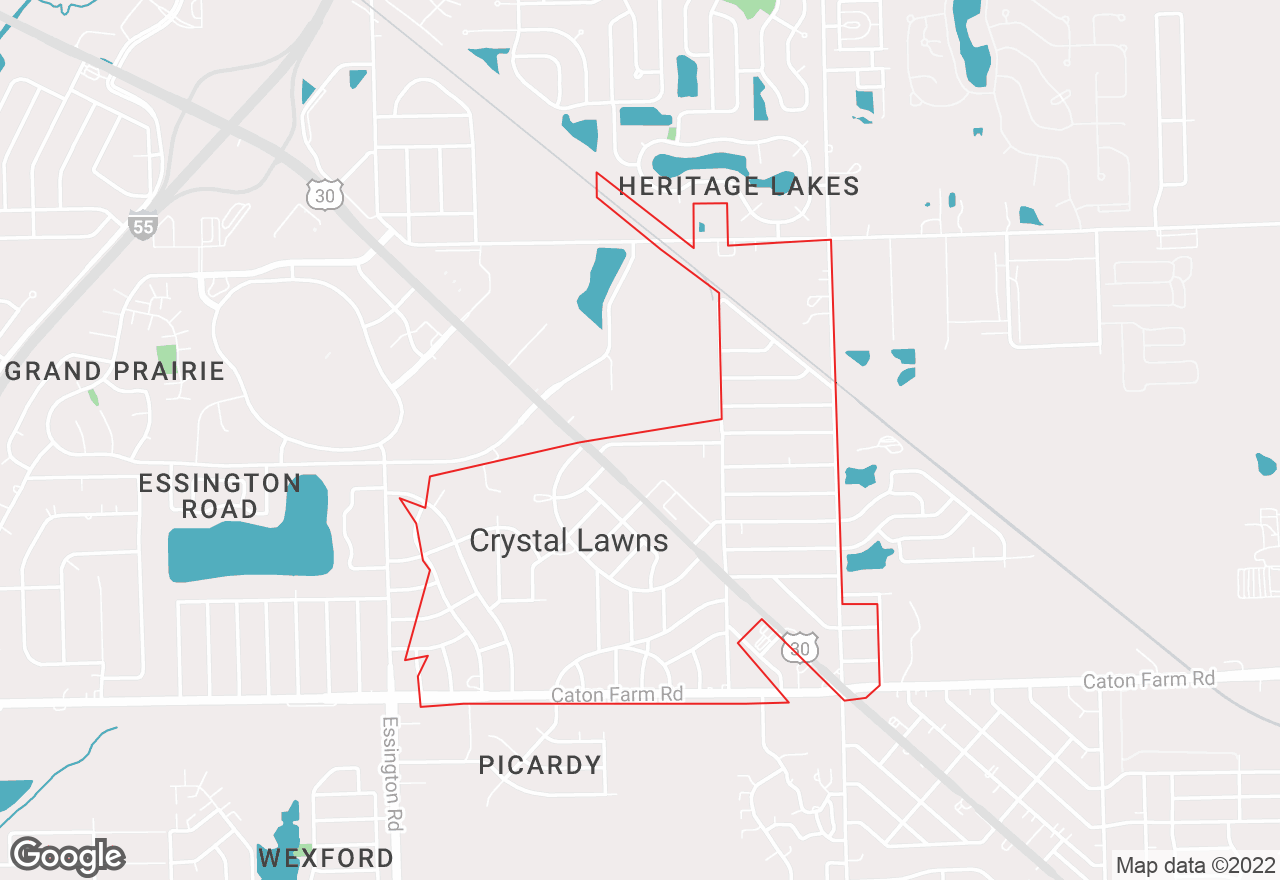 Crystal Lawns map