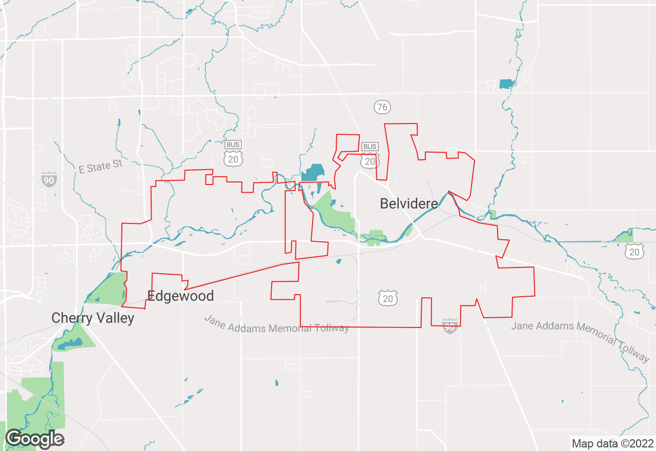 Belvidere map