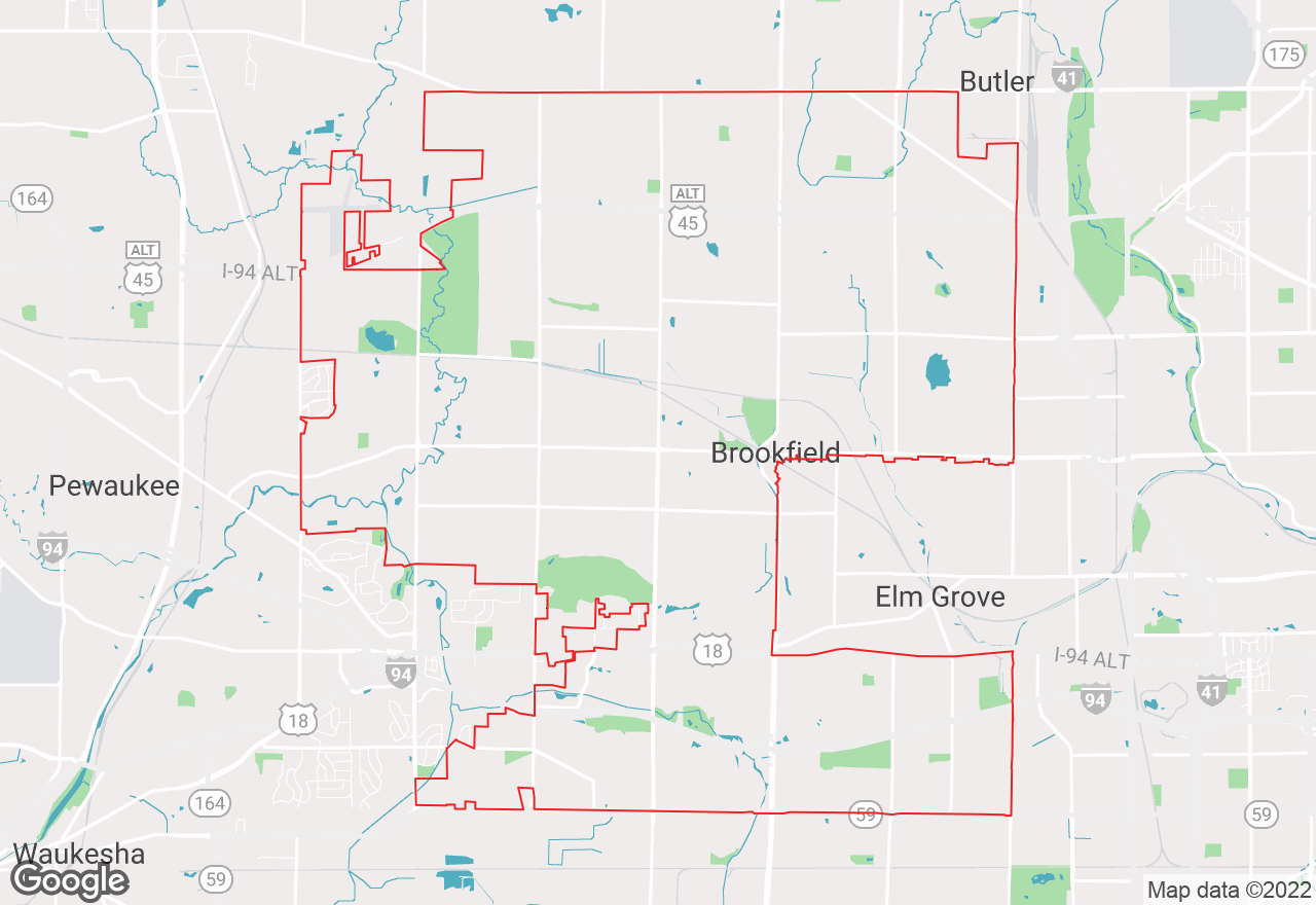 Brookfield map