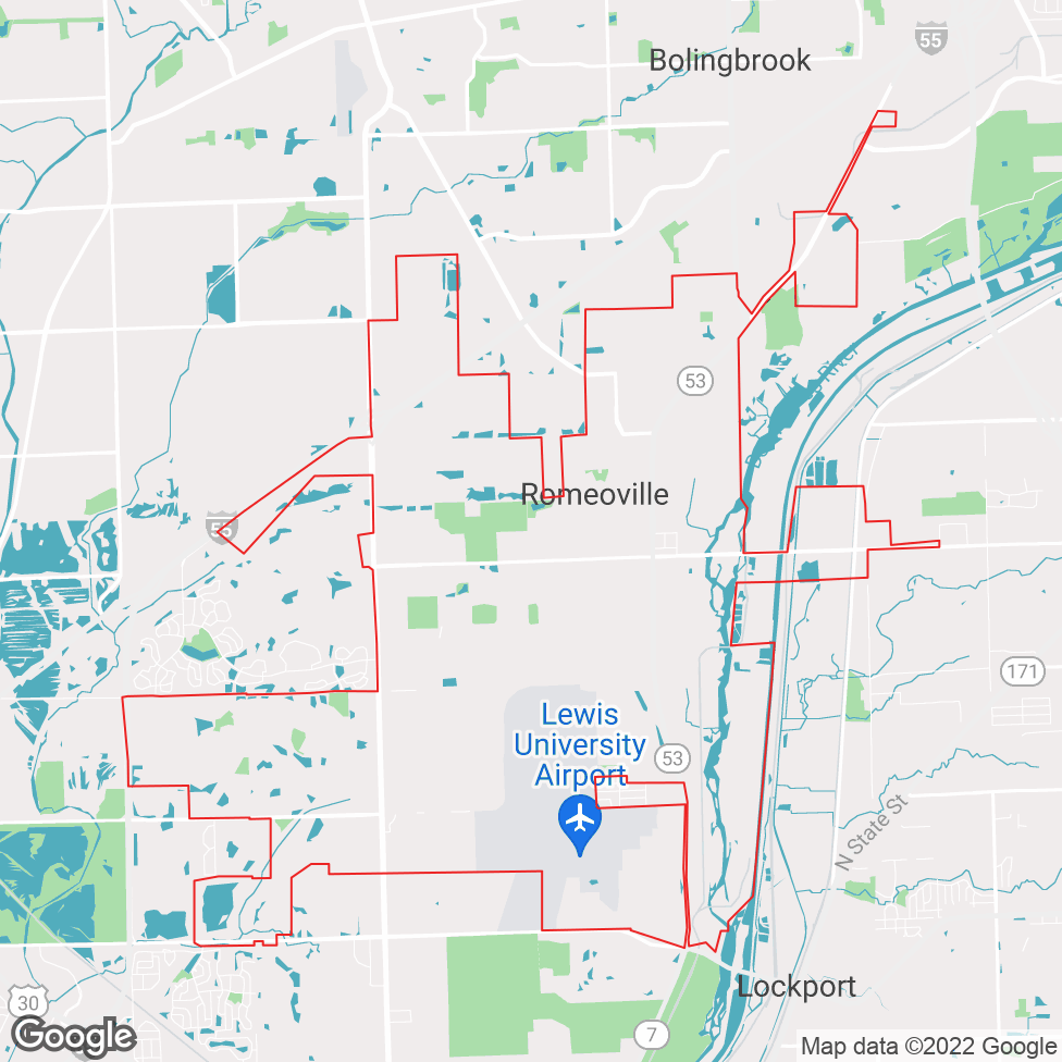 Romeoville map