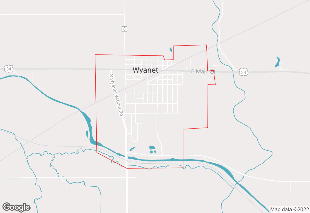 Wyanet map