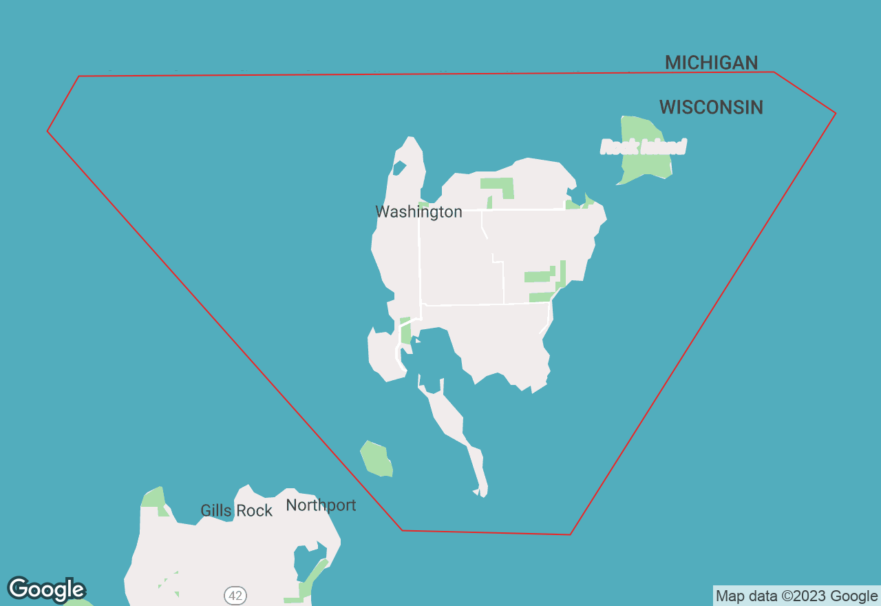 Washington Island map