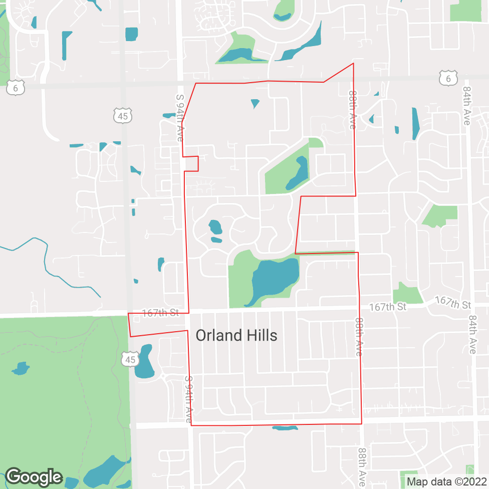 Orland Hills map