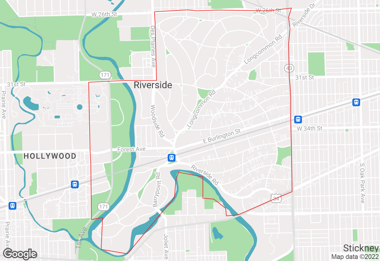 Riverside map