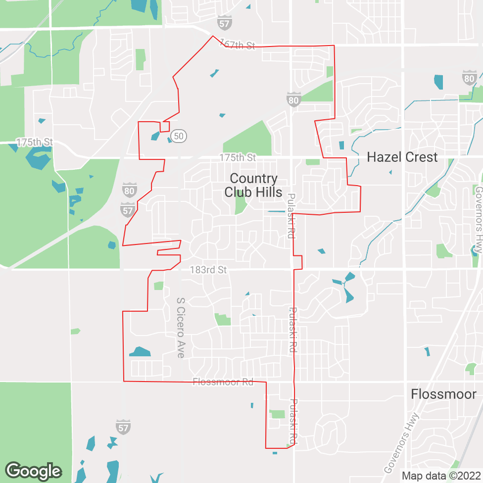 Country Club Hills map