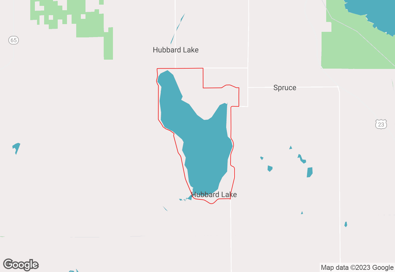 Hubbard Lake map