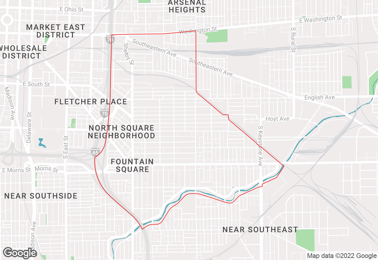 Fountain Square - Indianapolis map