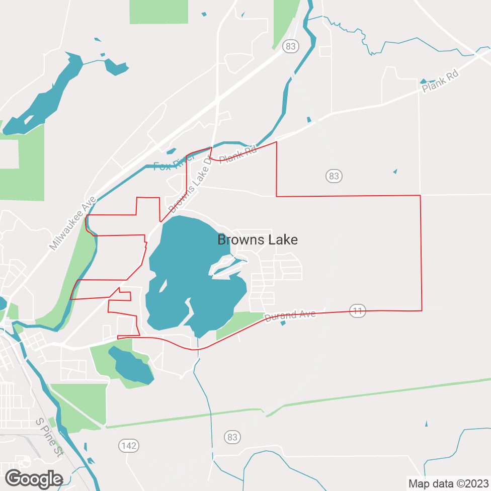 Browns Lake map