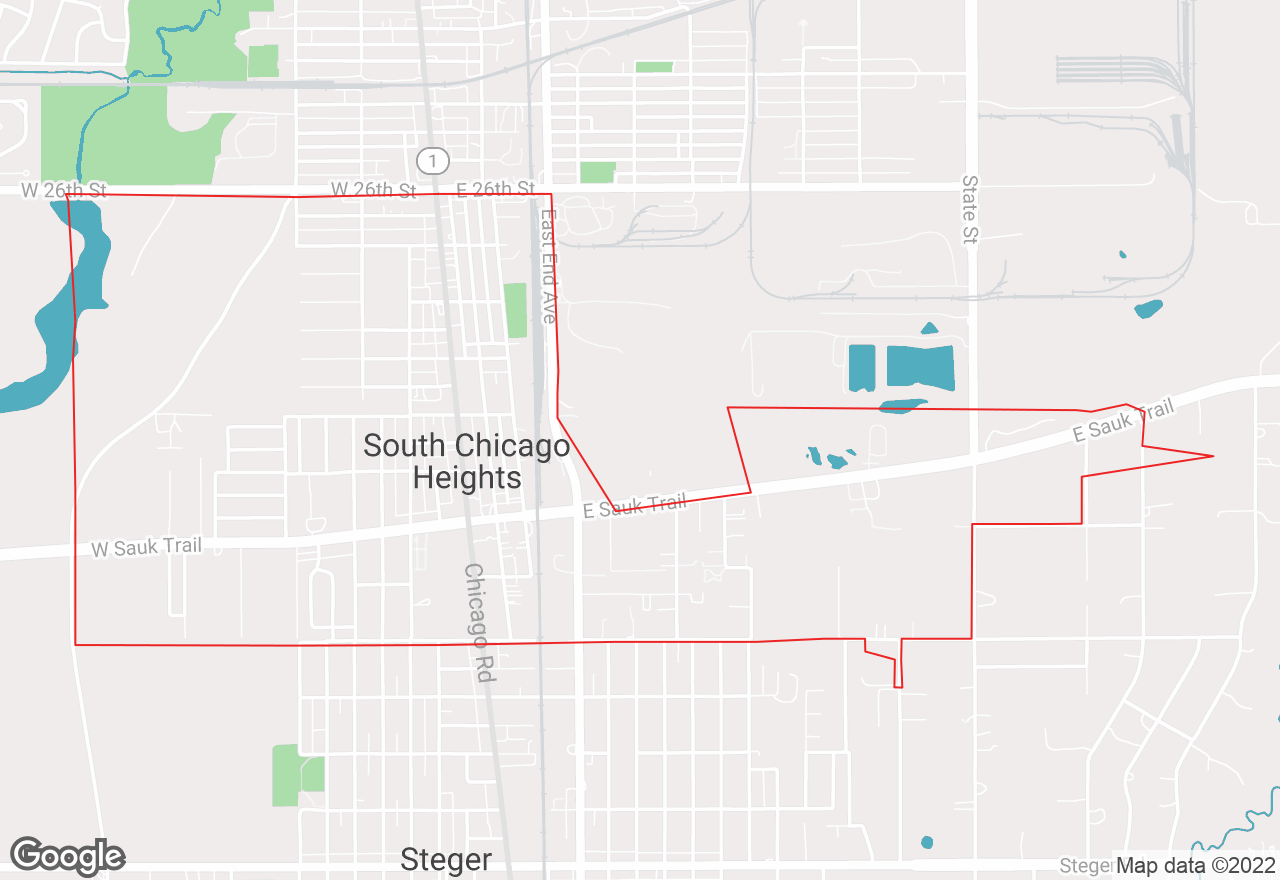 South Chicago Heights map