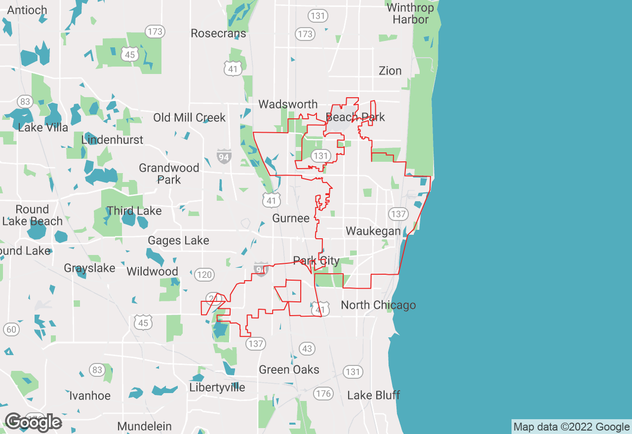 Waukegan map