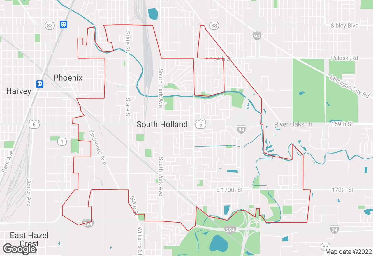 South Holland map