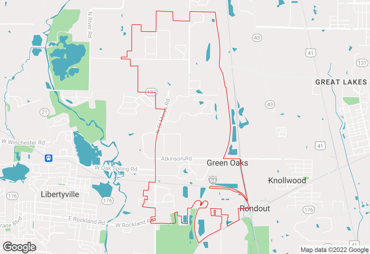 Green Oaks map