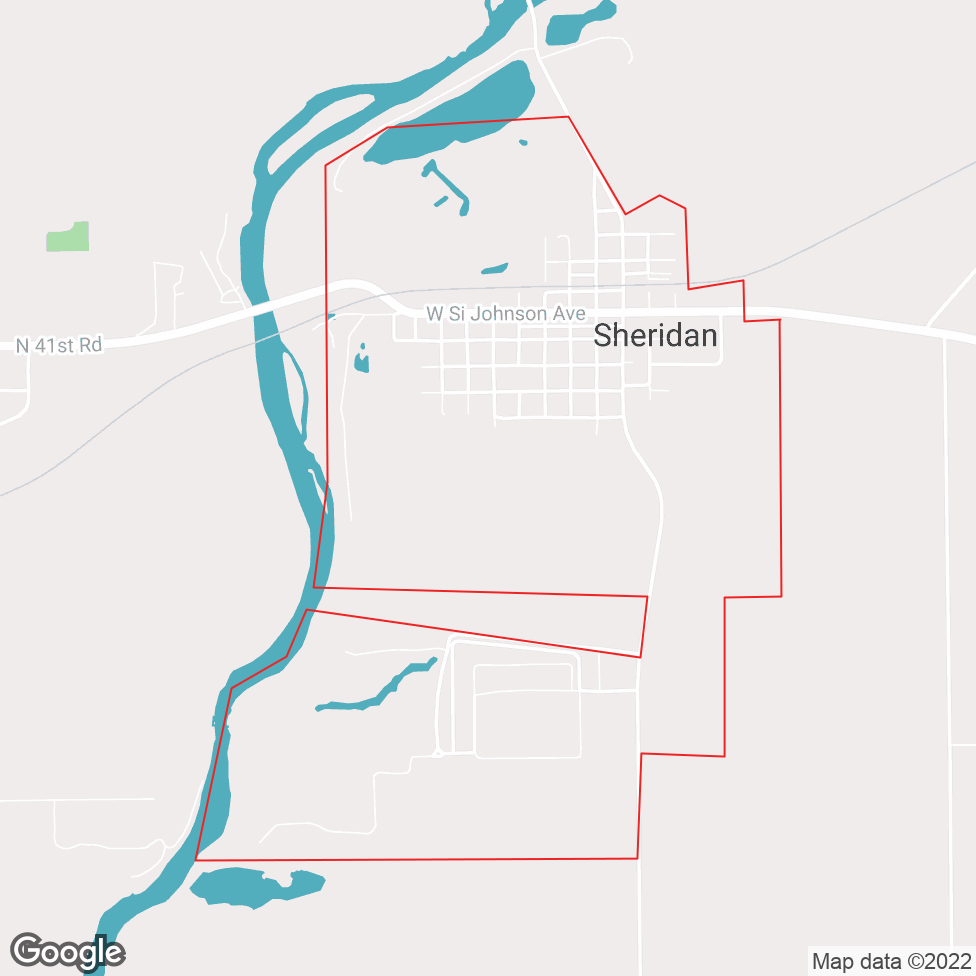 Sheridan map