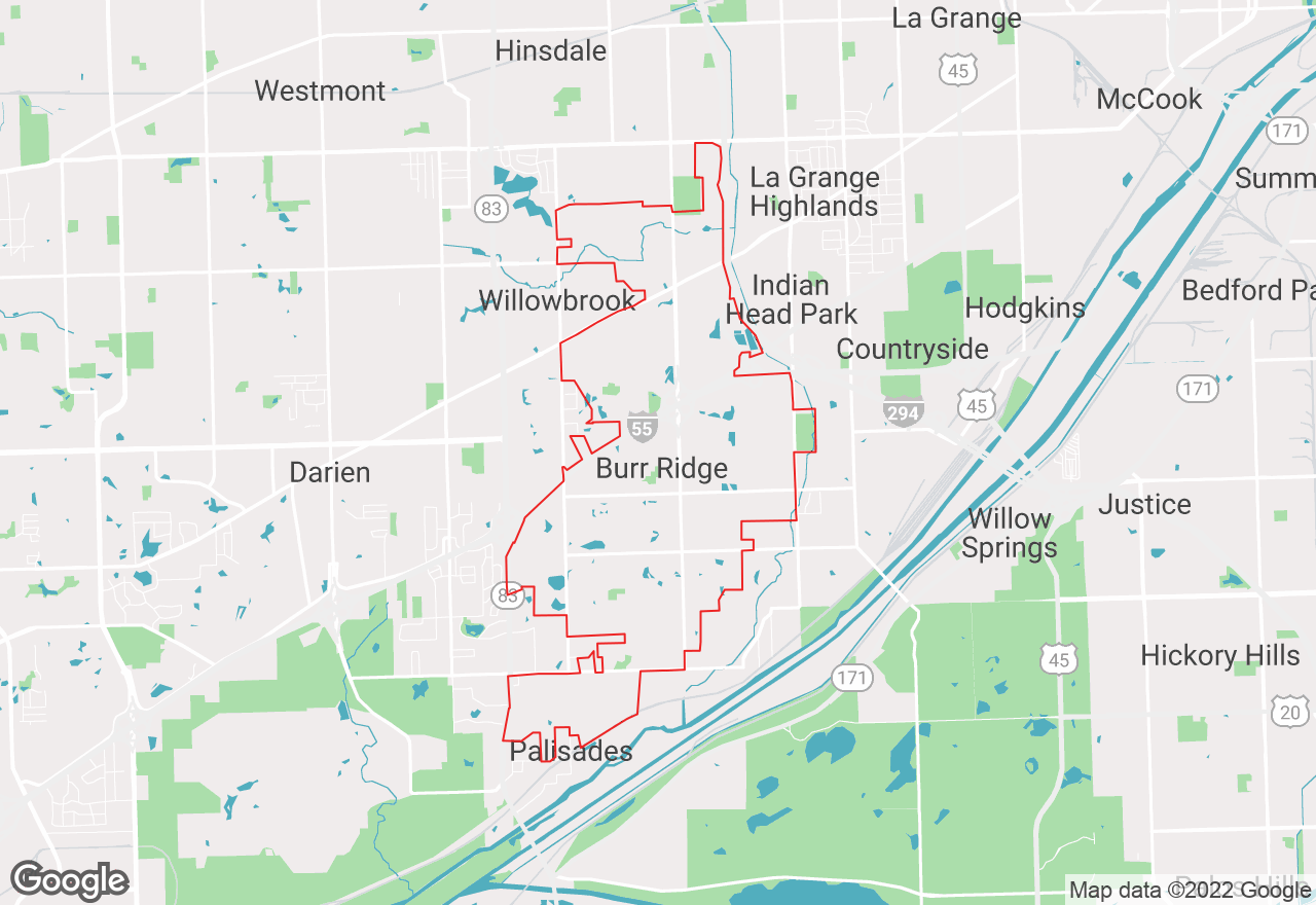 Burr Ridge map