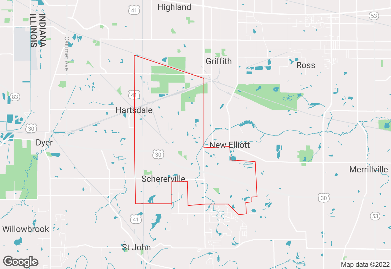 Schererville map