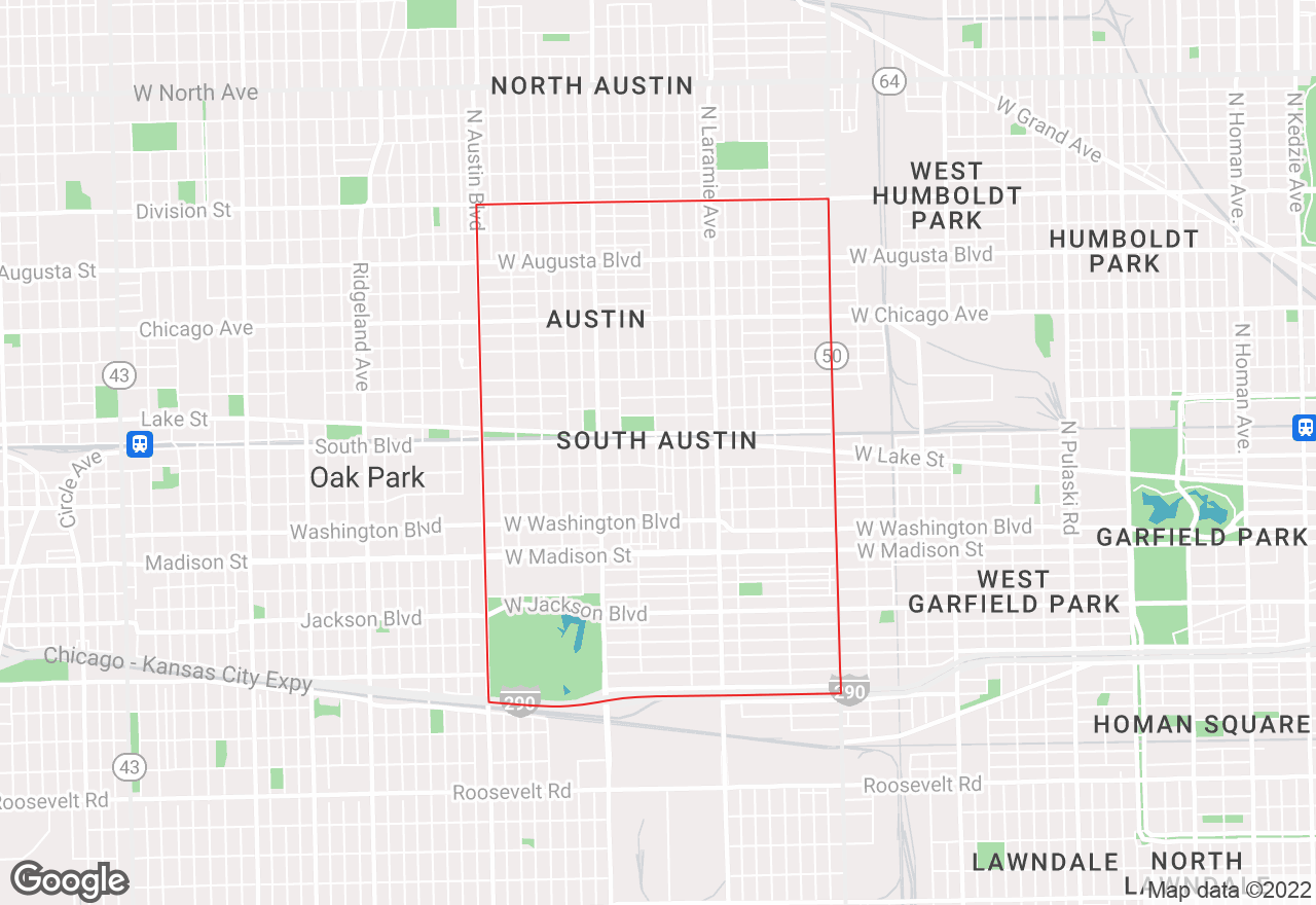 South Austin map