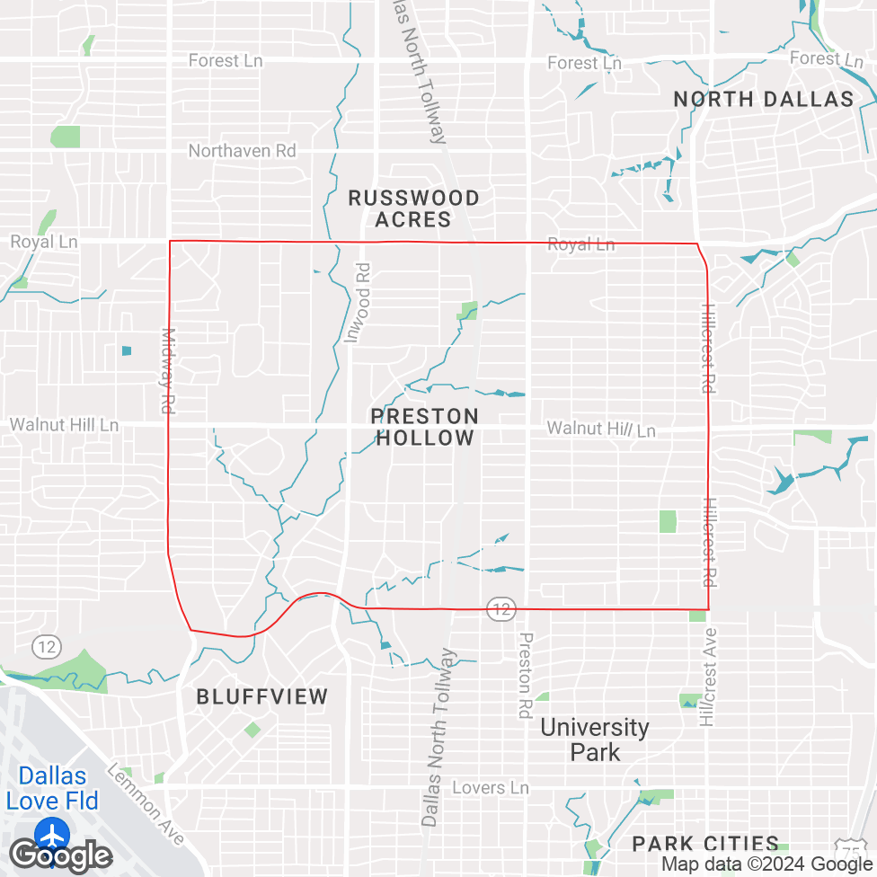 Preston Hollow - Dallas map