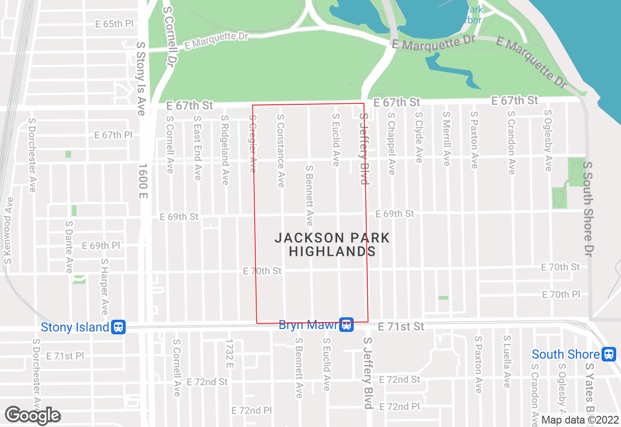 Jackson Park Highlands map