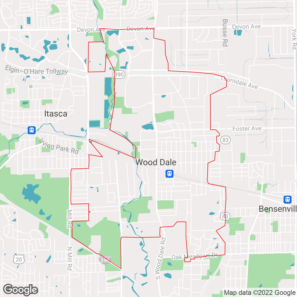 Wood Dale map