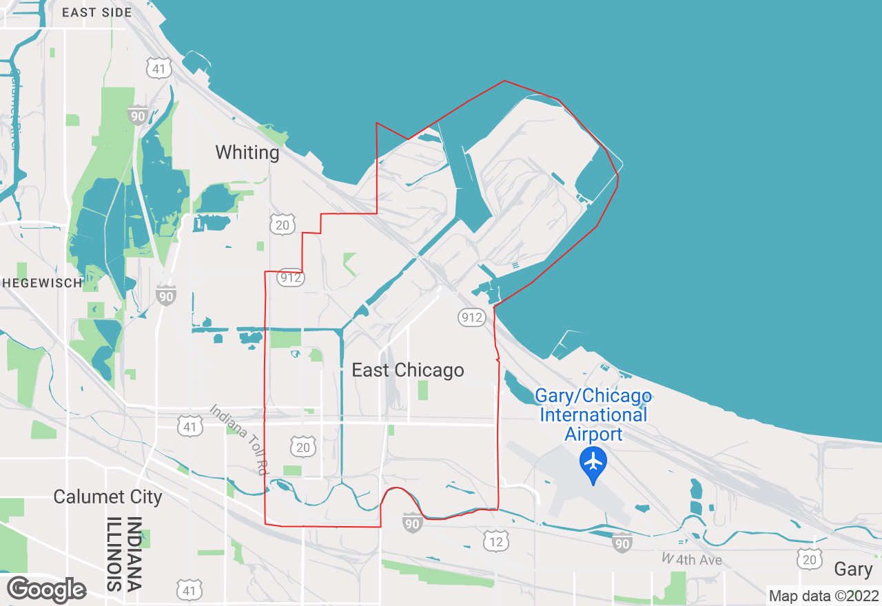 East Chicago map