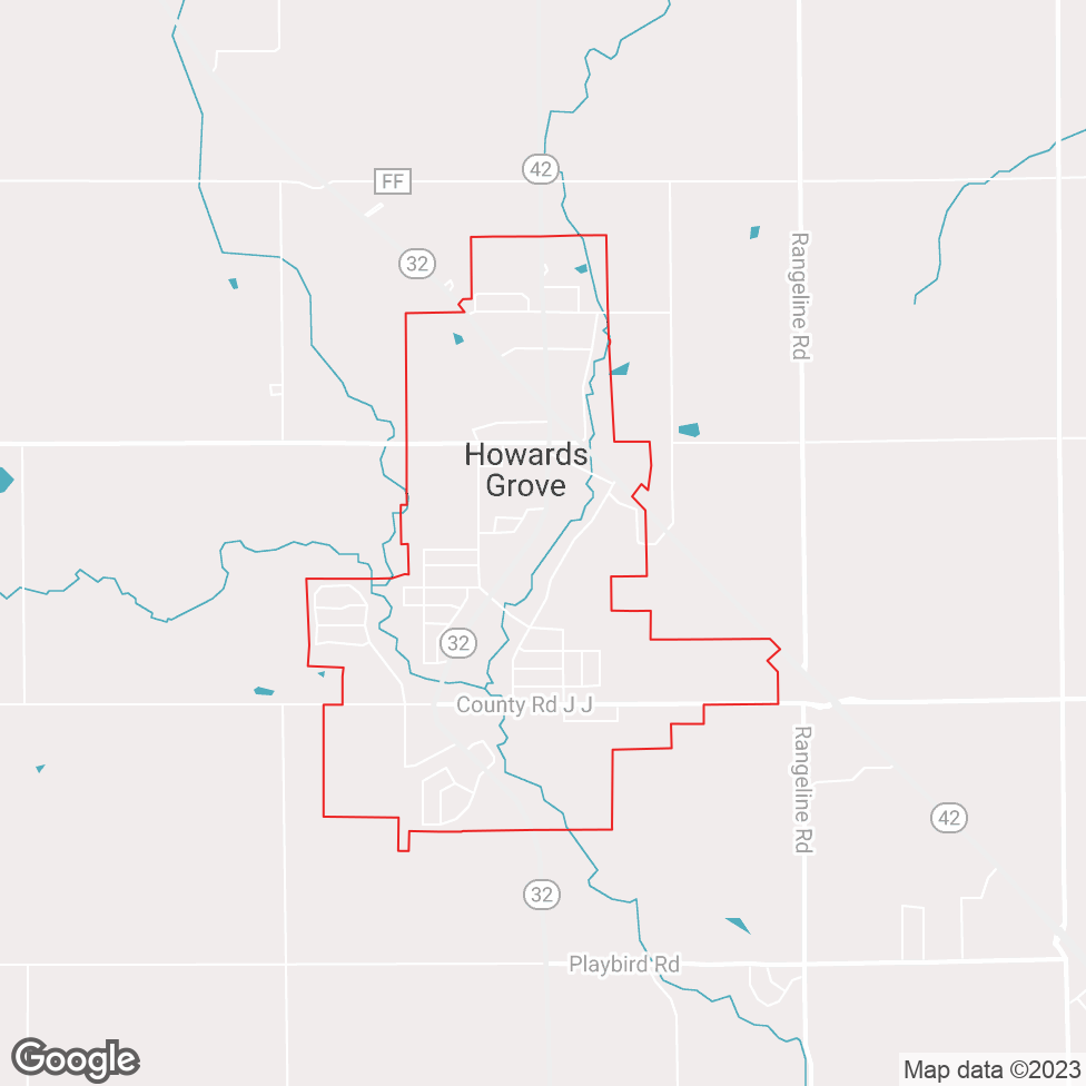 Howards Grove map