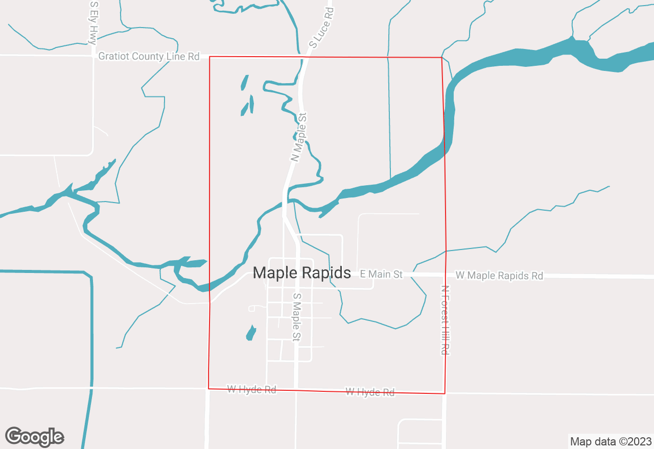 Maple Rapids map