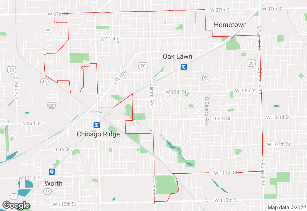 Oak Lawn map