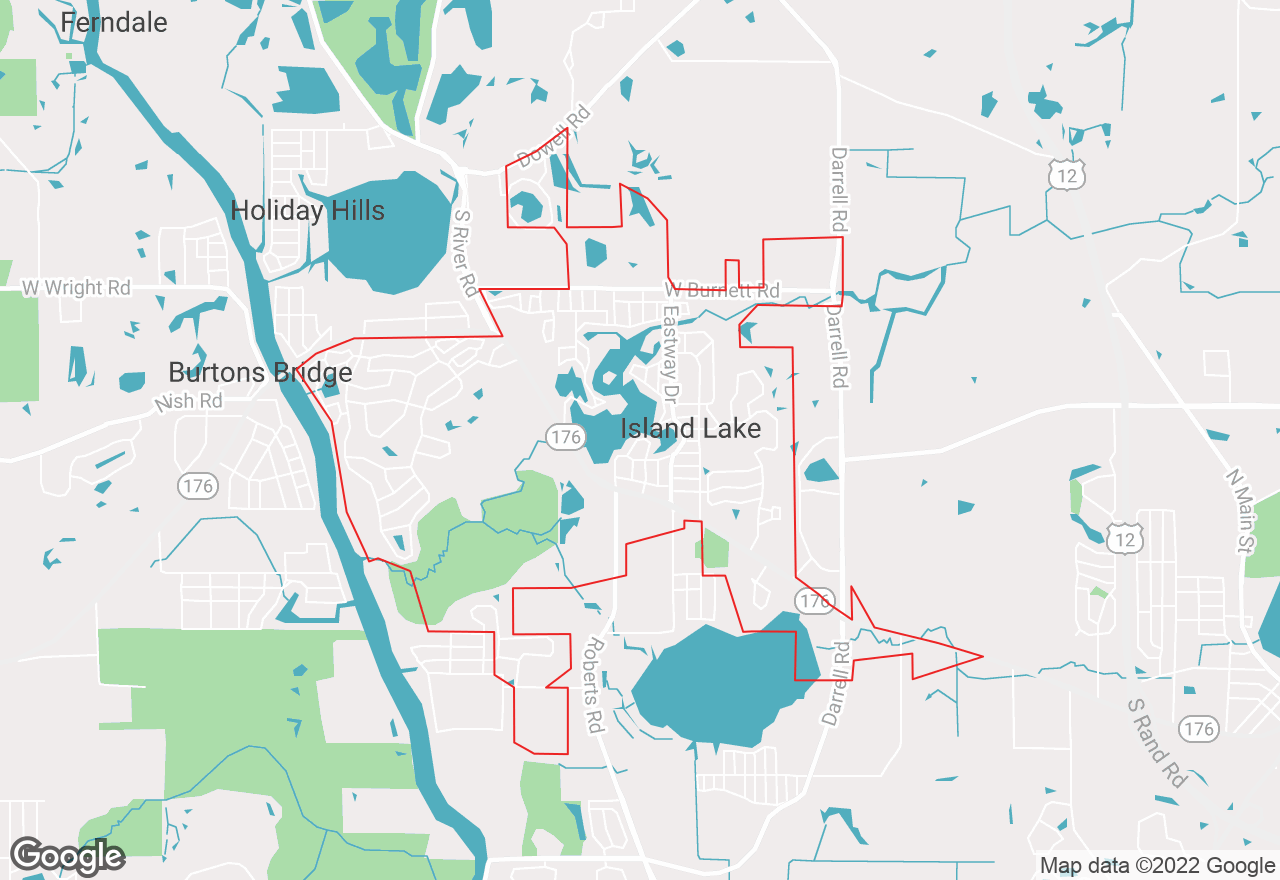 Island Lake map