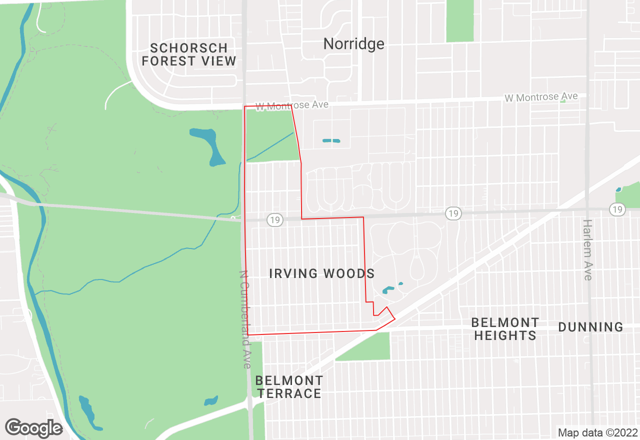 Irving Woods map