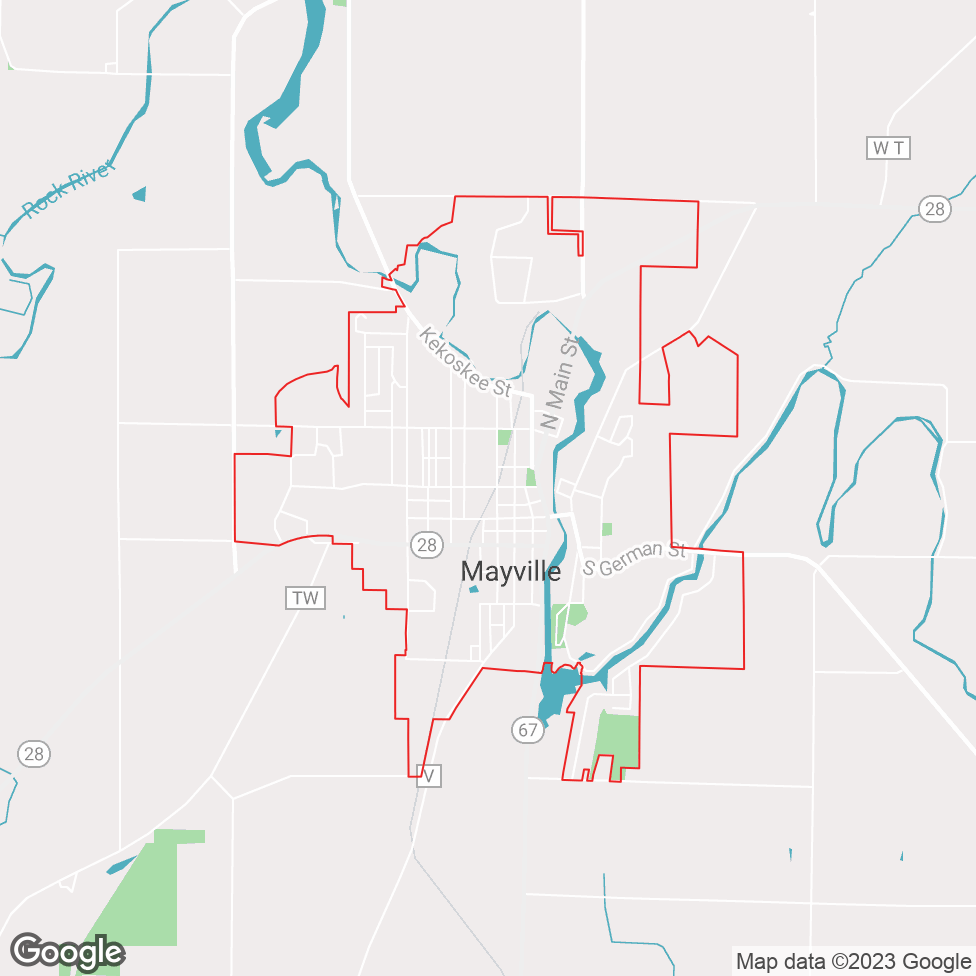 Mayville map