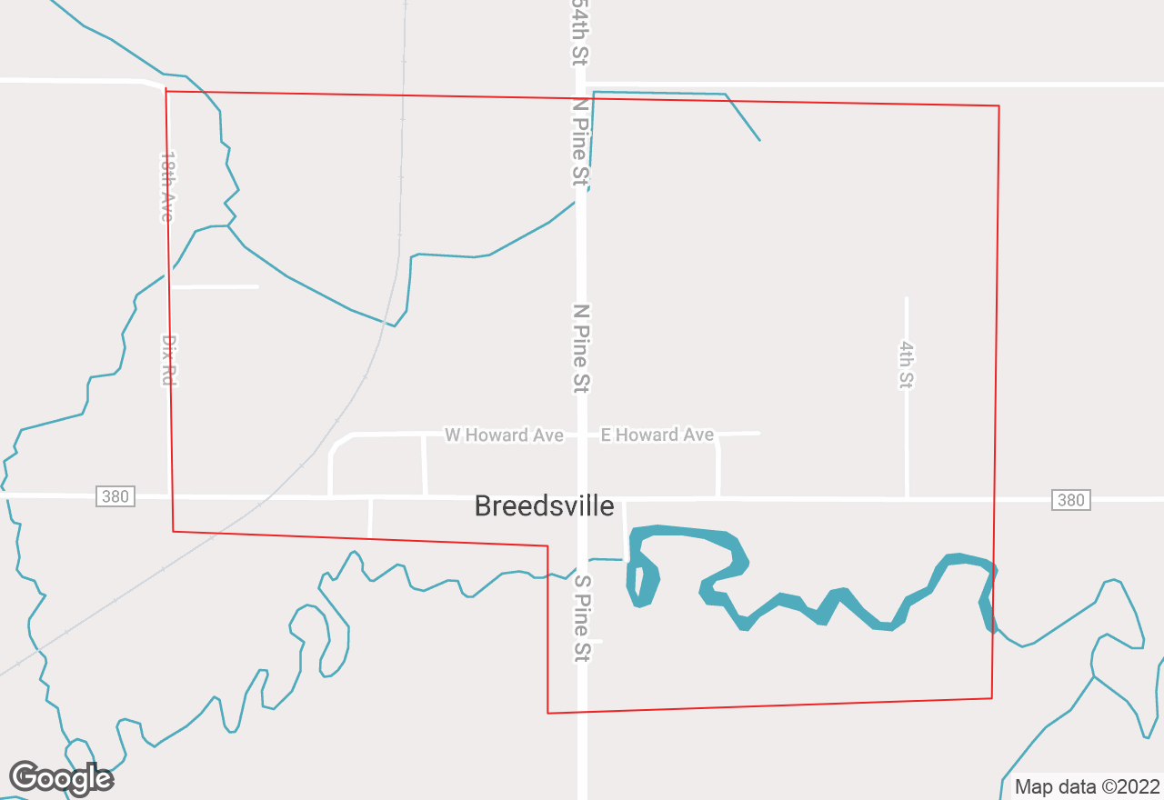 Breedsville map