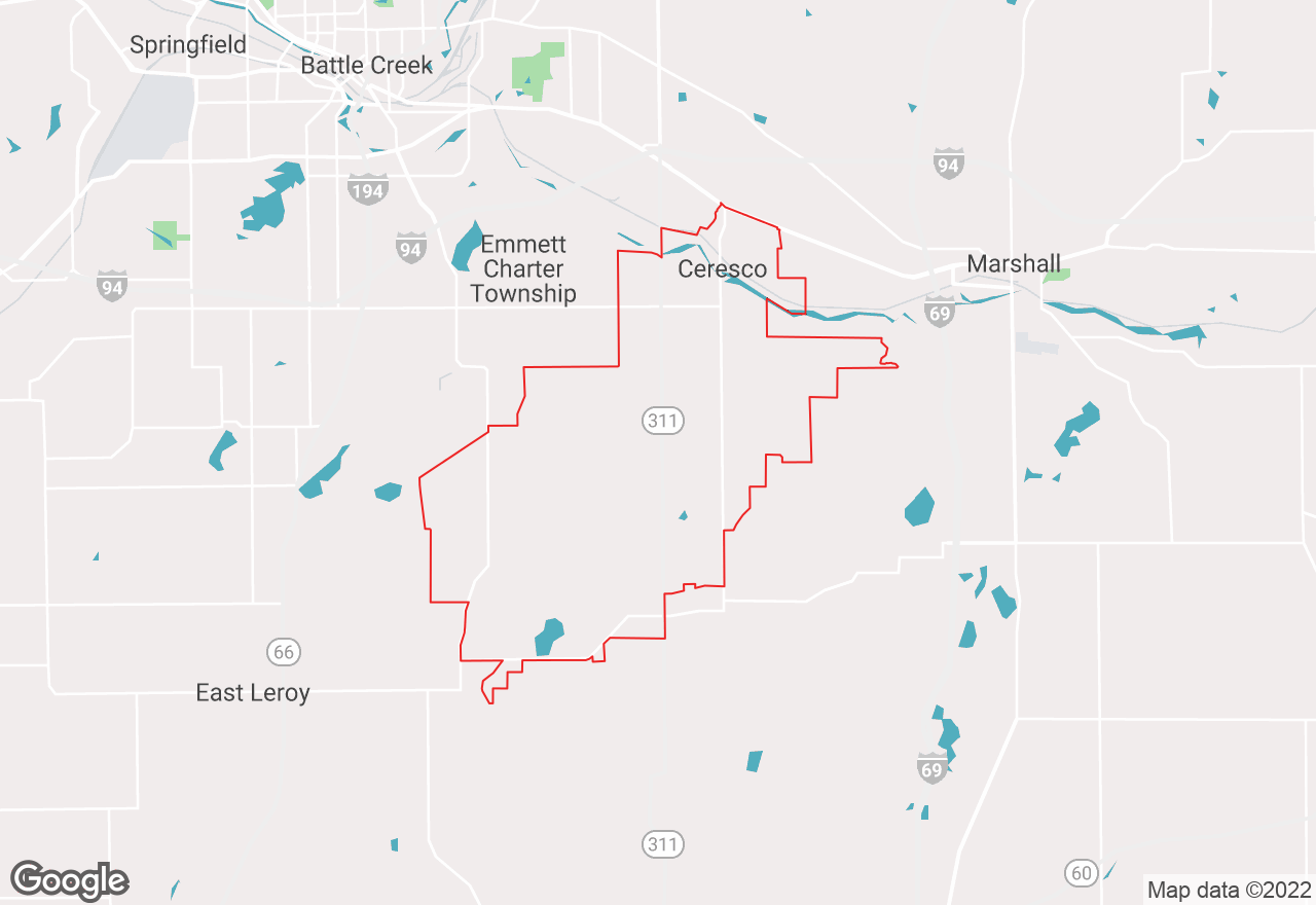 Ceresco map