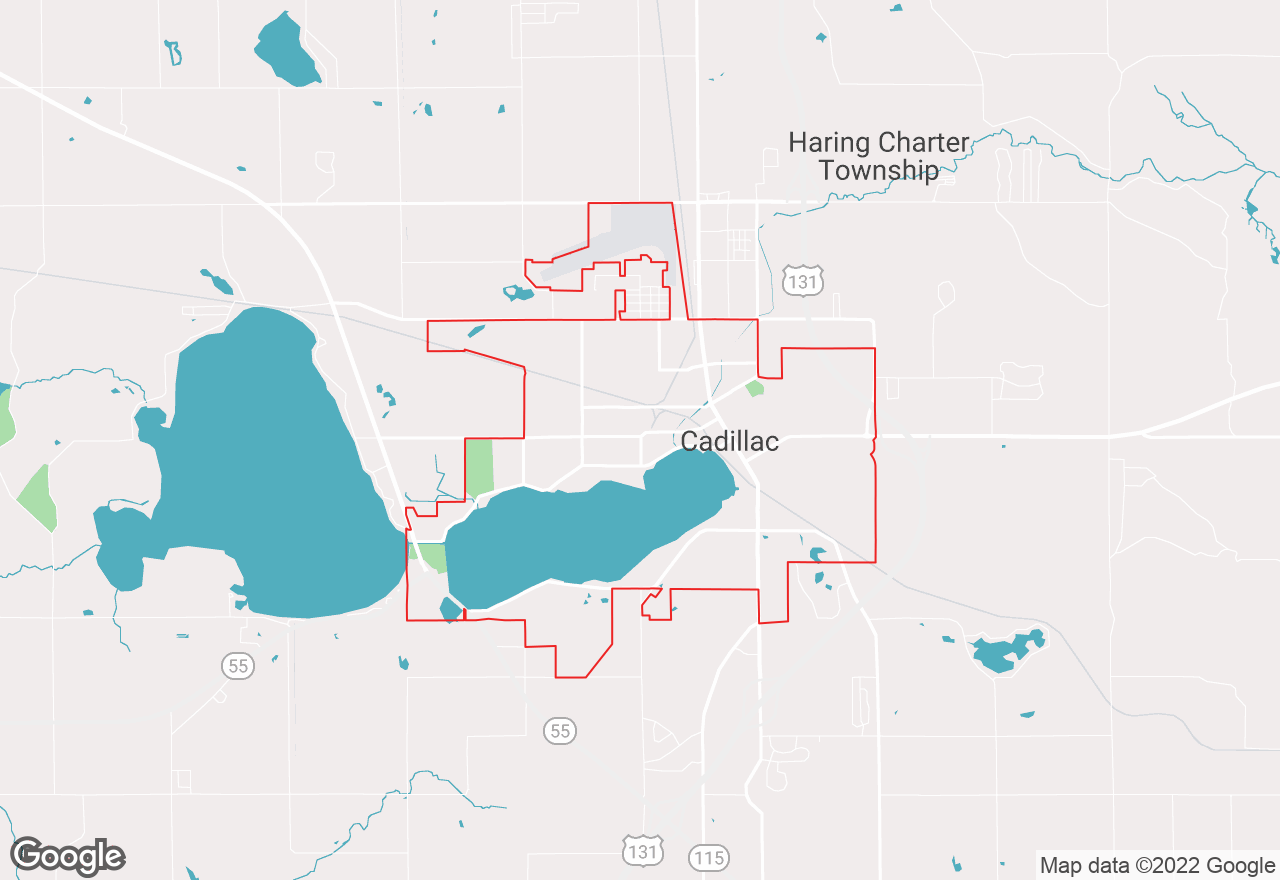 Cadillac map