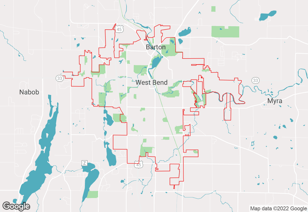 West Bend map