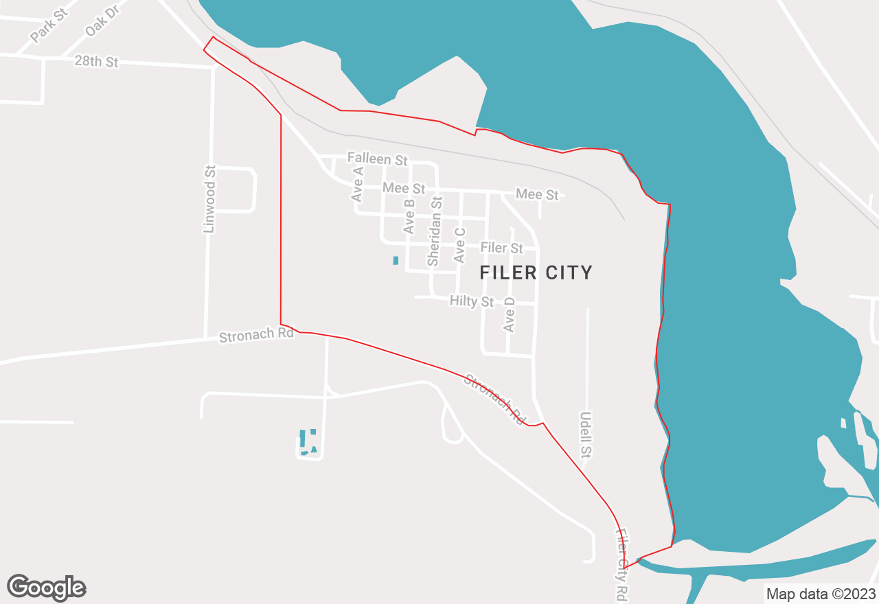 Filer City map