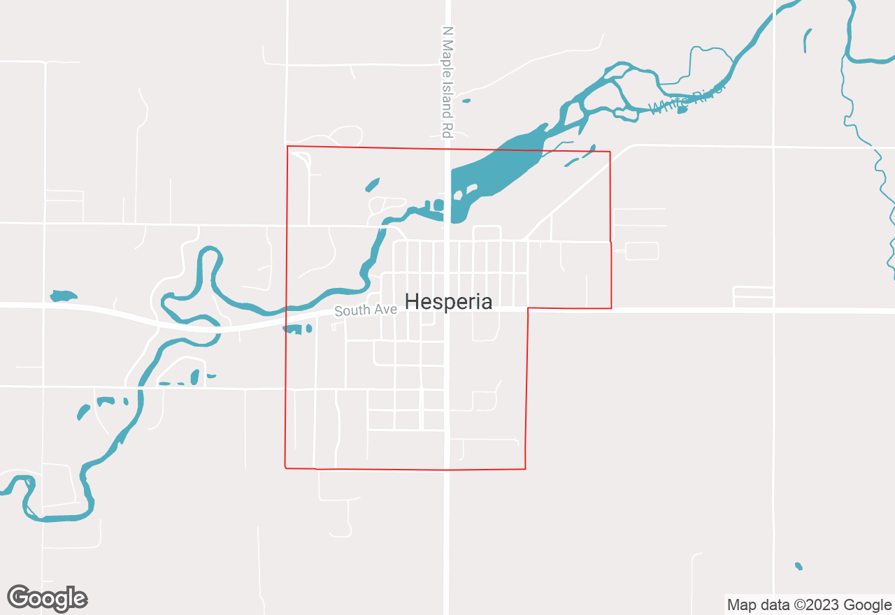 Hesperia map