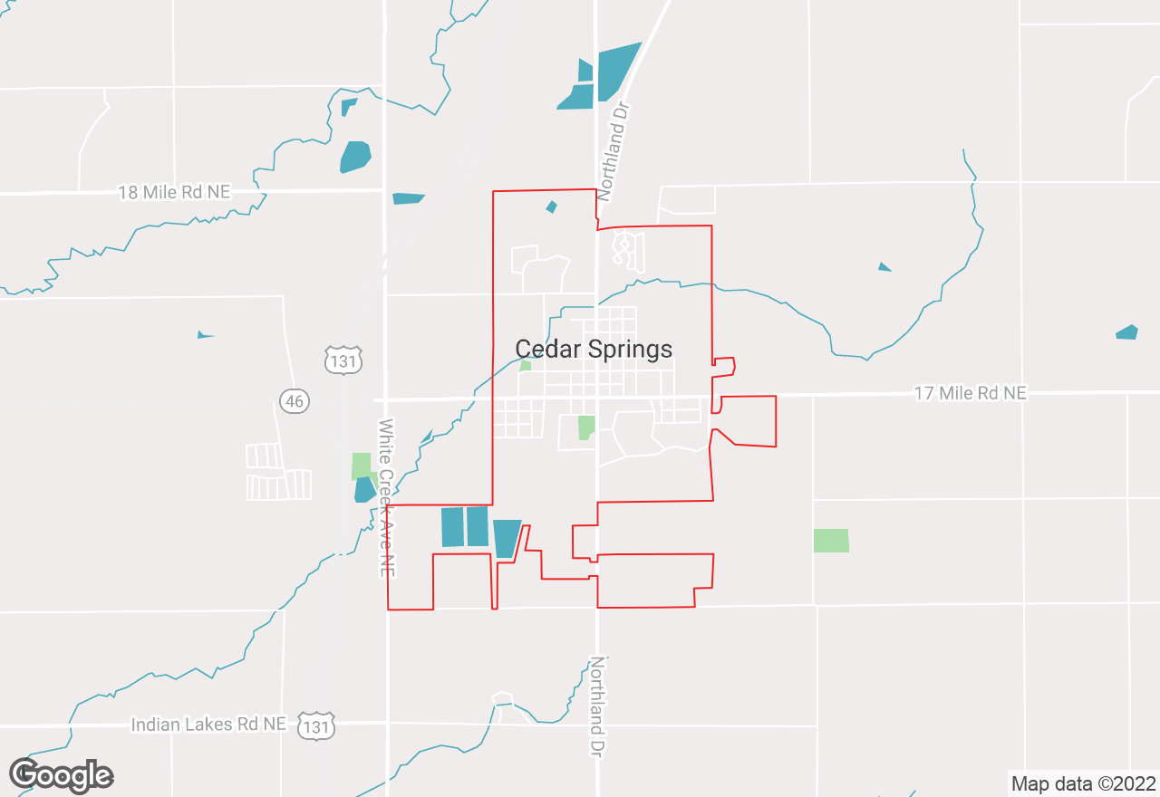 Cedar Springs map