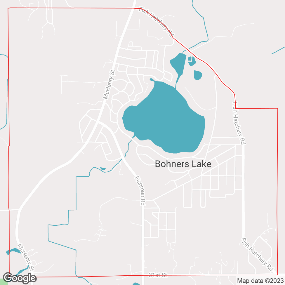 Bohners Lake map