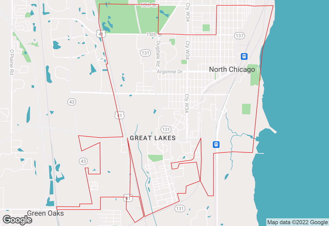 North Chicago map