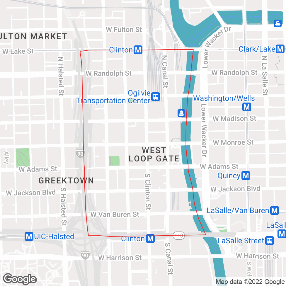 West Loop Gate map