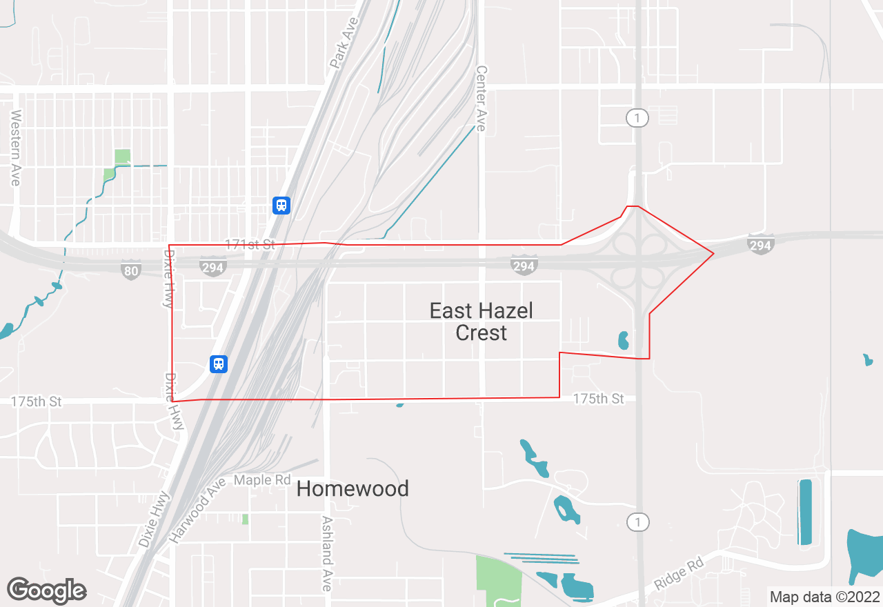 East Hazel Crest map