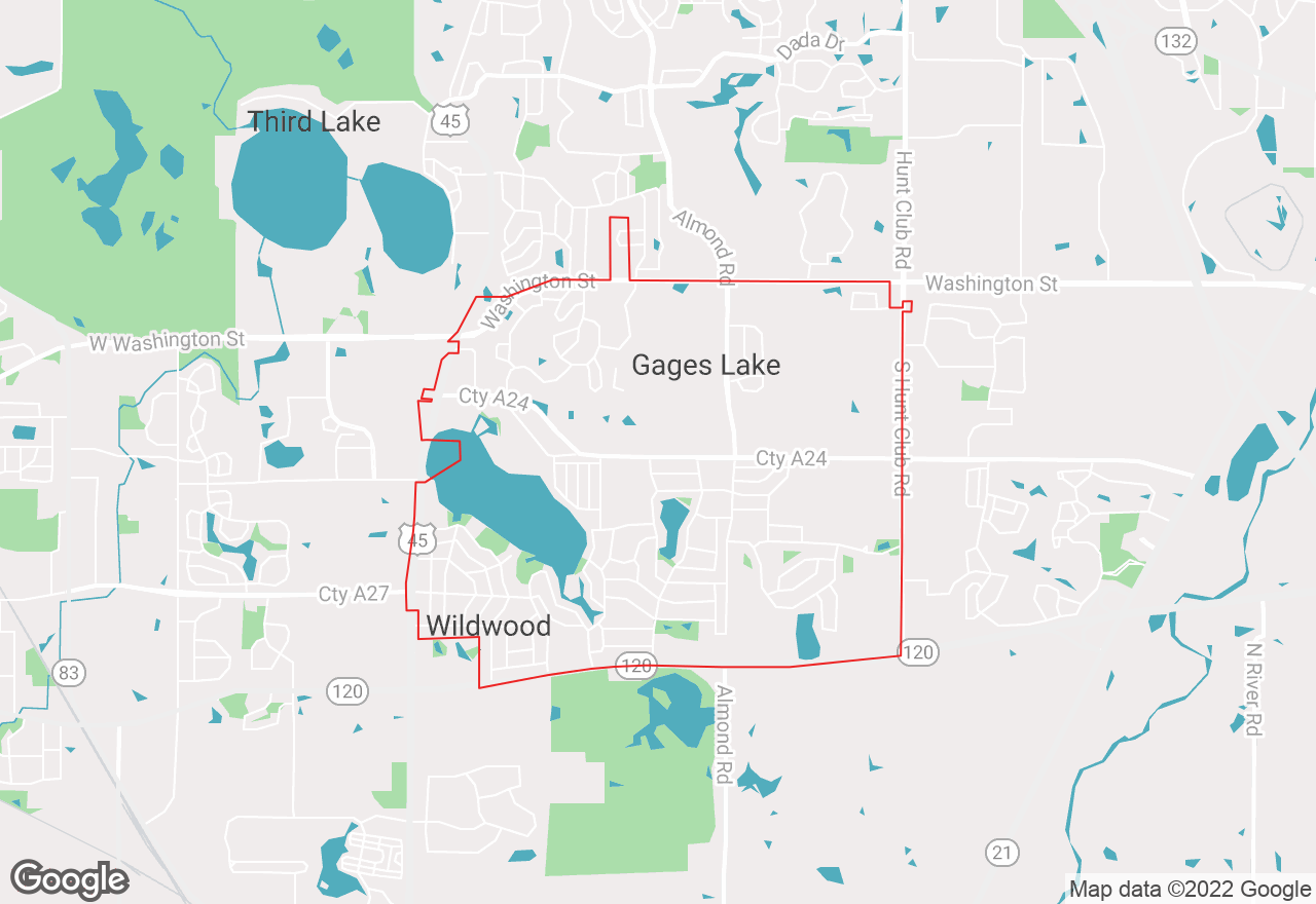 Gages Lake map