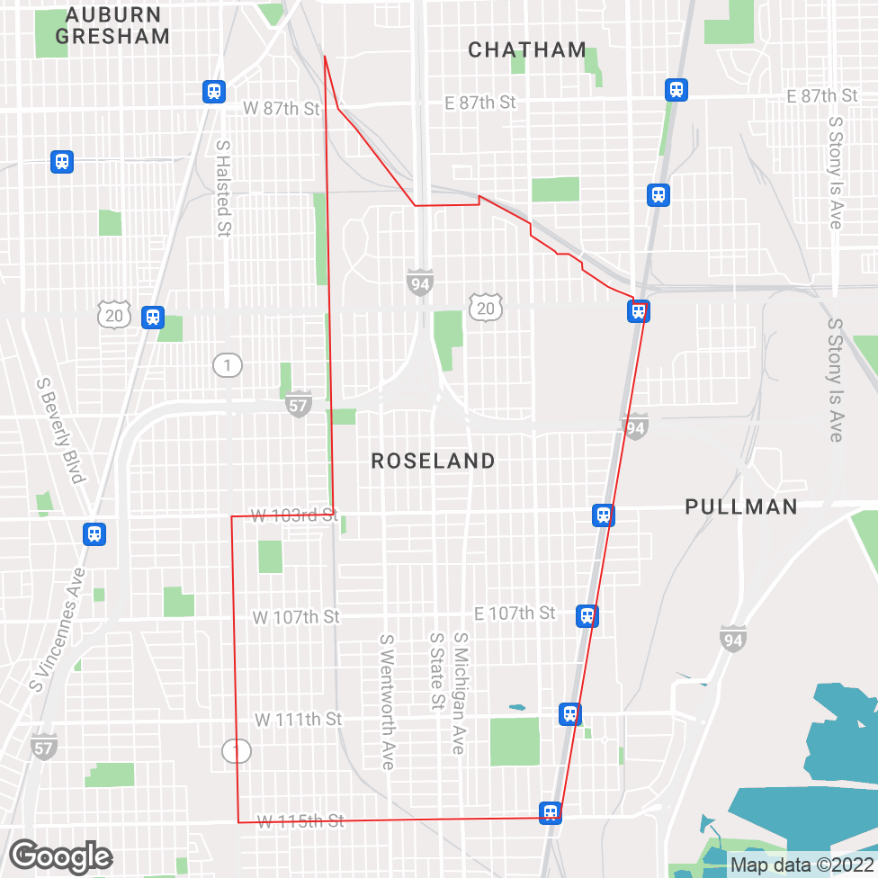 Roseland map