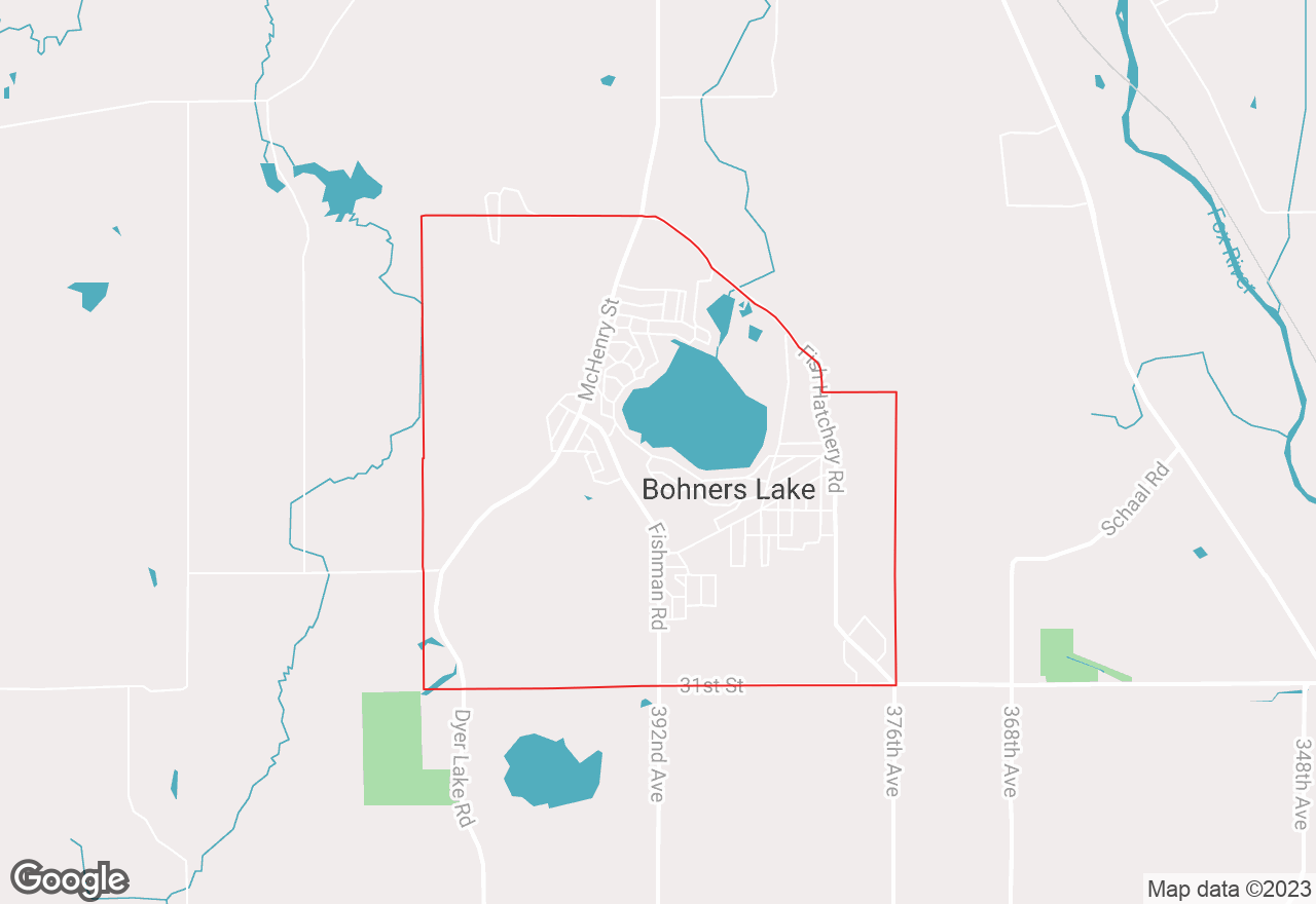 Bohners Lake map