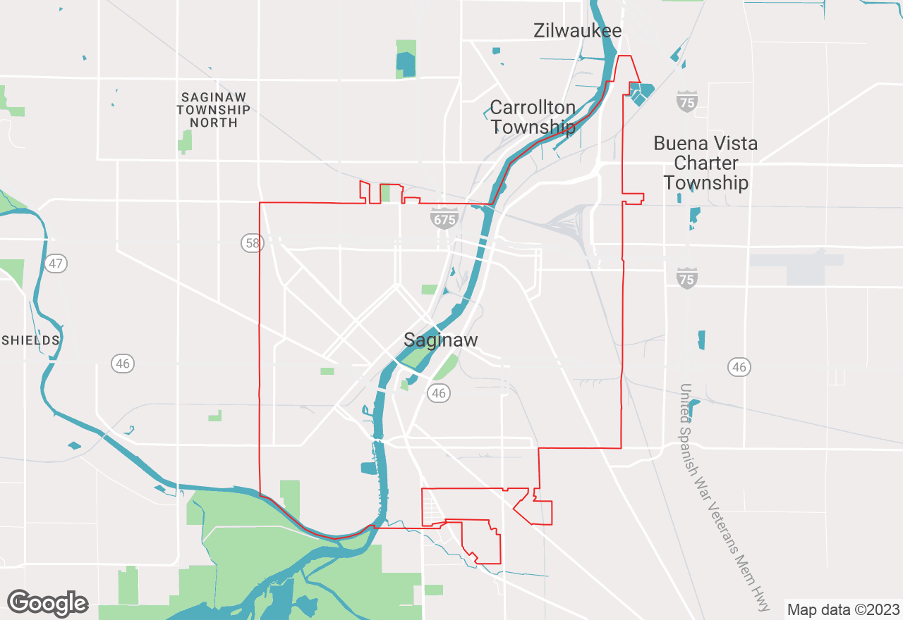 Saginaw map