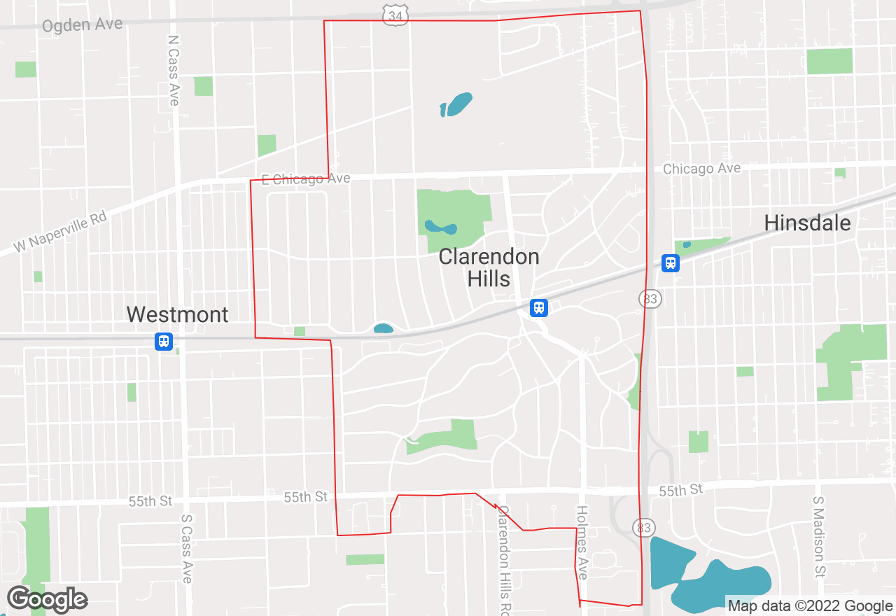 Clarendon Hills map